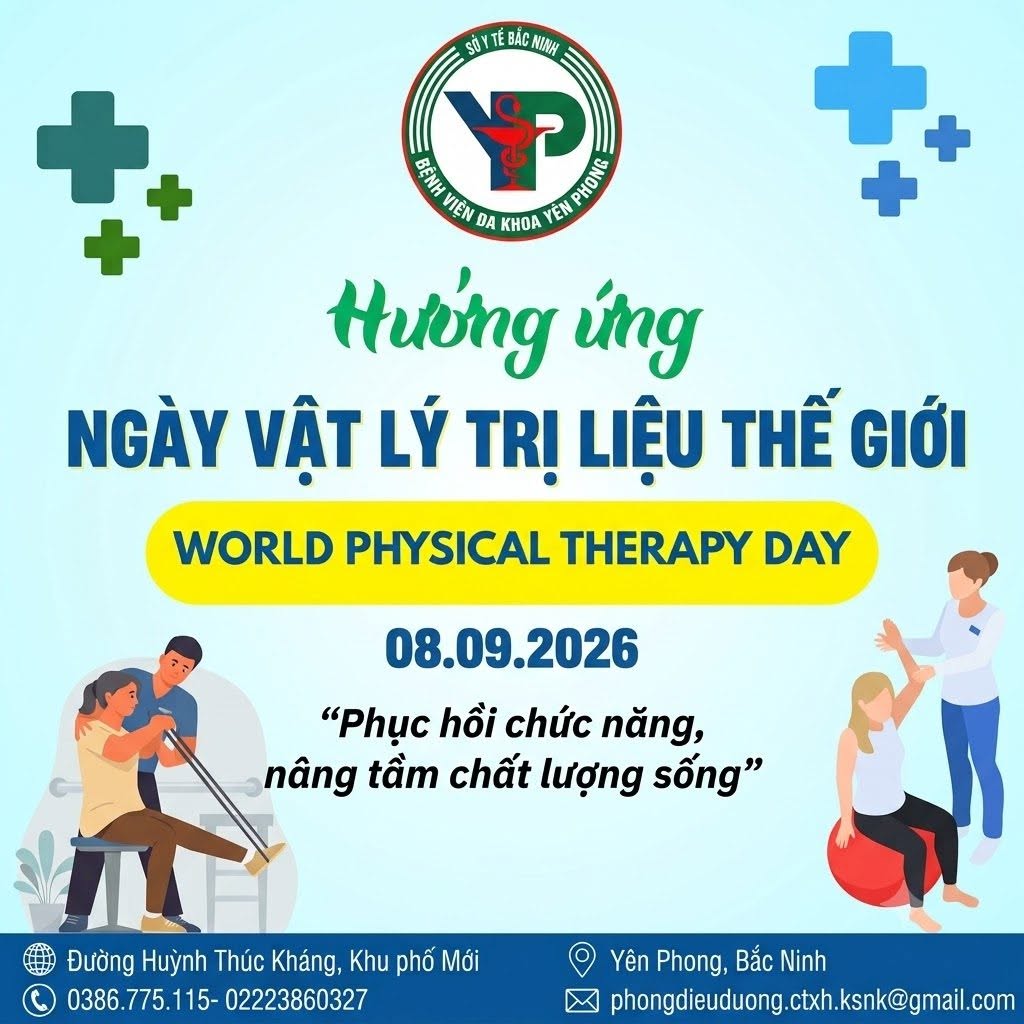 🌟 NGÀY VẬT LÝ TRỊ LIỆU THẾ GIỚI (8/9): ĐỒNG HÀNH KHÔI PHỤC VẬN ĐỘNG – MỞ LẠI HƯỚNG TƯƠNG LAI 🌟